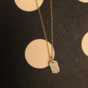 gorjana Shimmer Dog Tag Adjustable Necklace